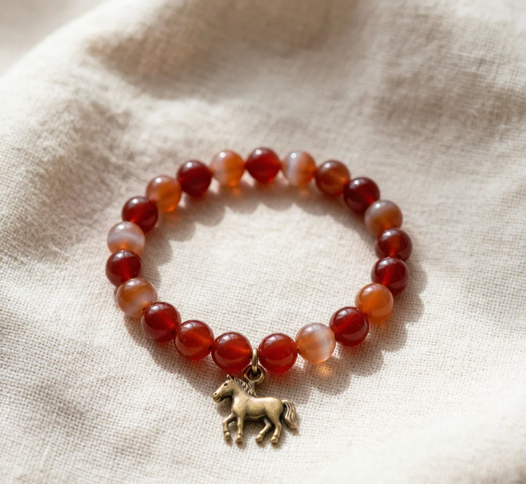 Fire Horse 2026 Red Agate Bracelet