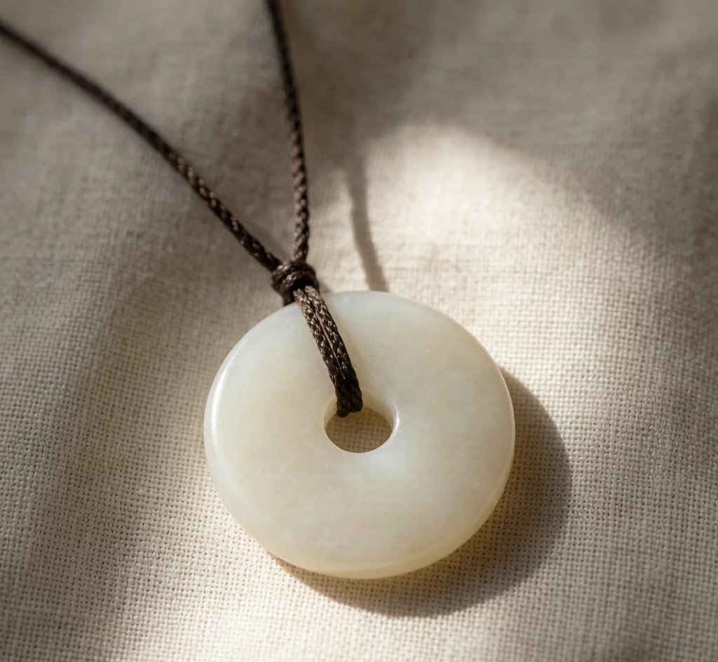 Jade Pi Disc Pendant