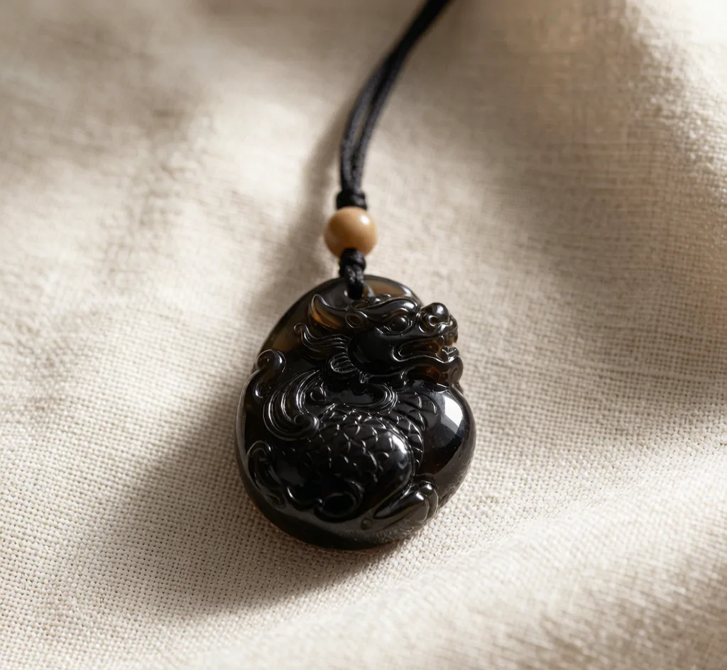 Obsidian Pixiu Pendant