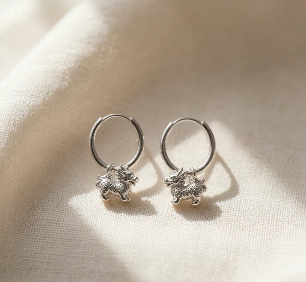 Pixiu Hoop Earrings