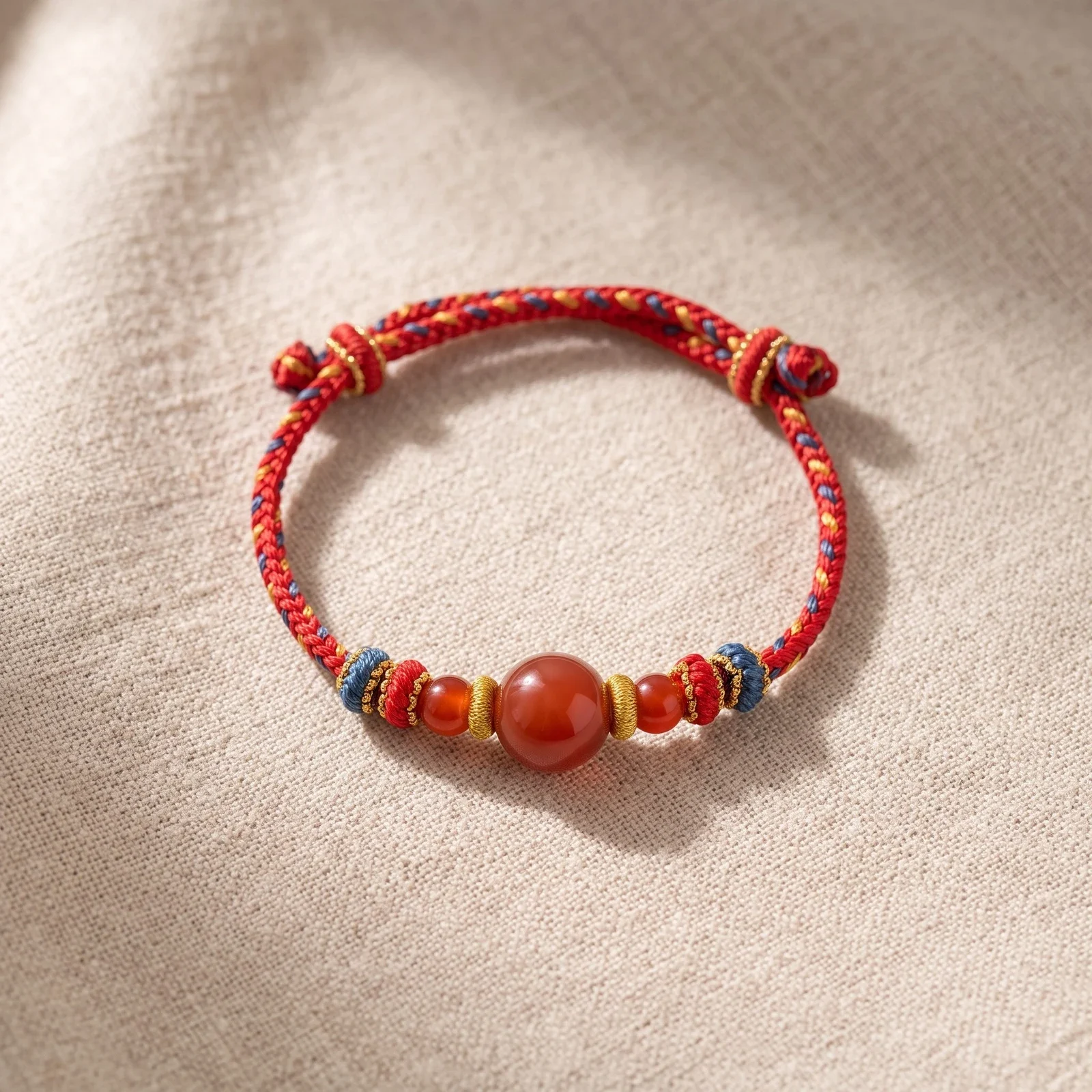 Handwoven Red String Lucky Bracelet