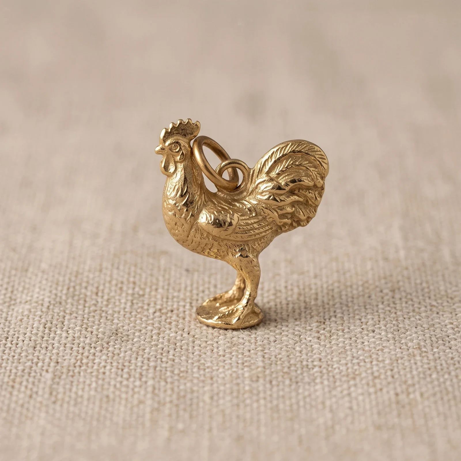 3D Snake Year Zodiac Brass Keychain