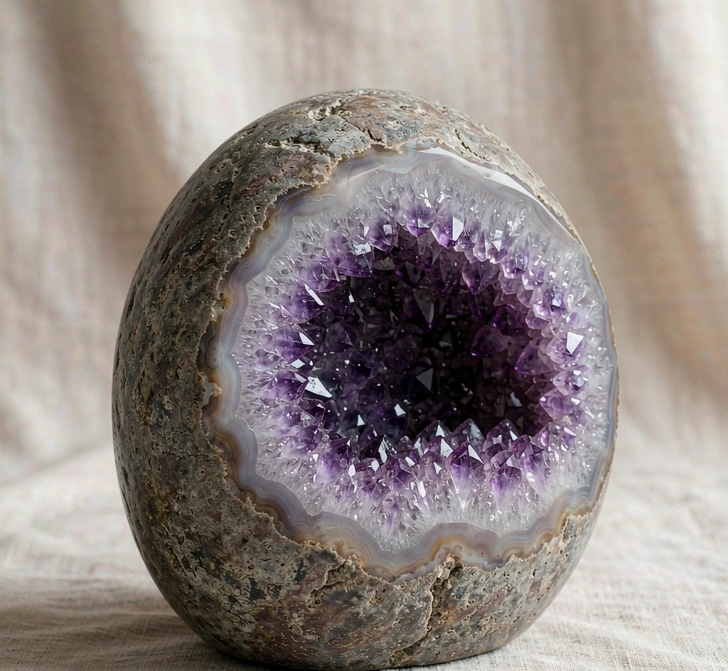 Amethyst Geode Ornament