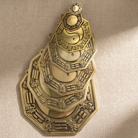 Brass Bagua Mirror Hanging
