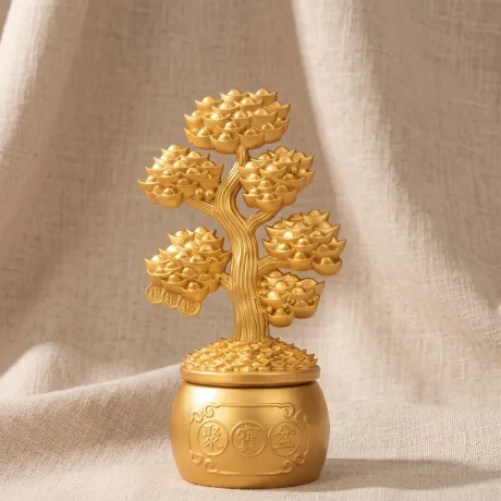Brass Coin Tree Ornament