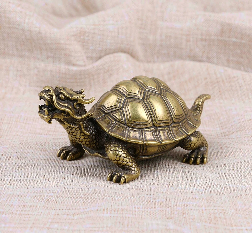 Brass Dragon Turtle Ornament