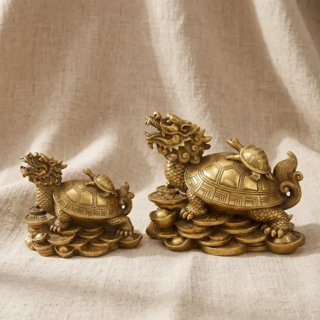 Brass Dragon Turtle Ornament