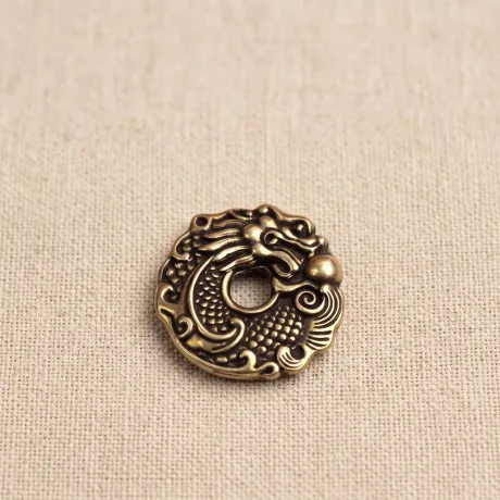 Brass Pi Disc Keyring