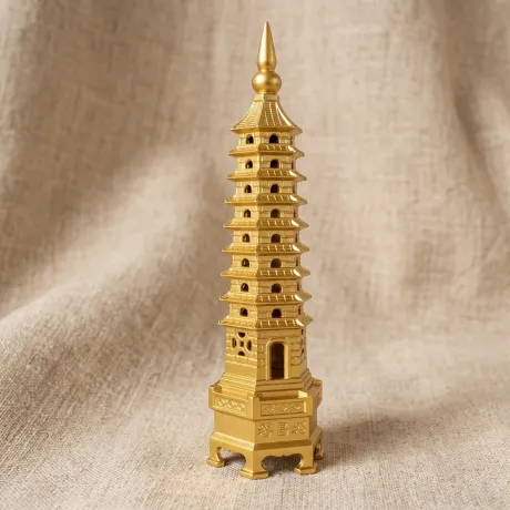 Brass Wenchang Pagoda Ornament