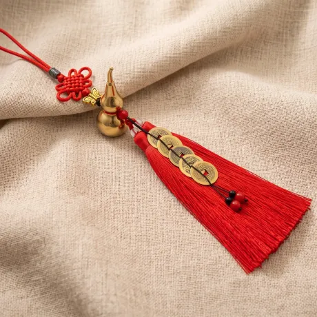 Brass Wu Lou Door Hanging — Large