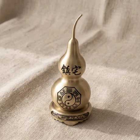 Brass Wu Lou Statue — Large