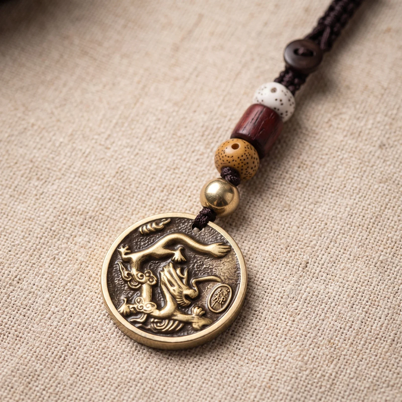 Zodiac Sign Brass Tag Keychain — photo 2