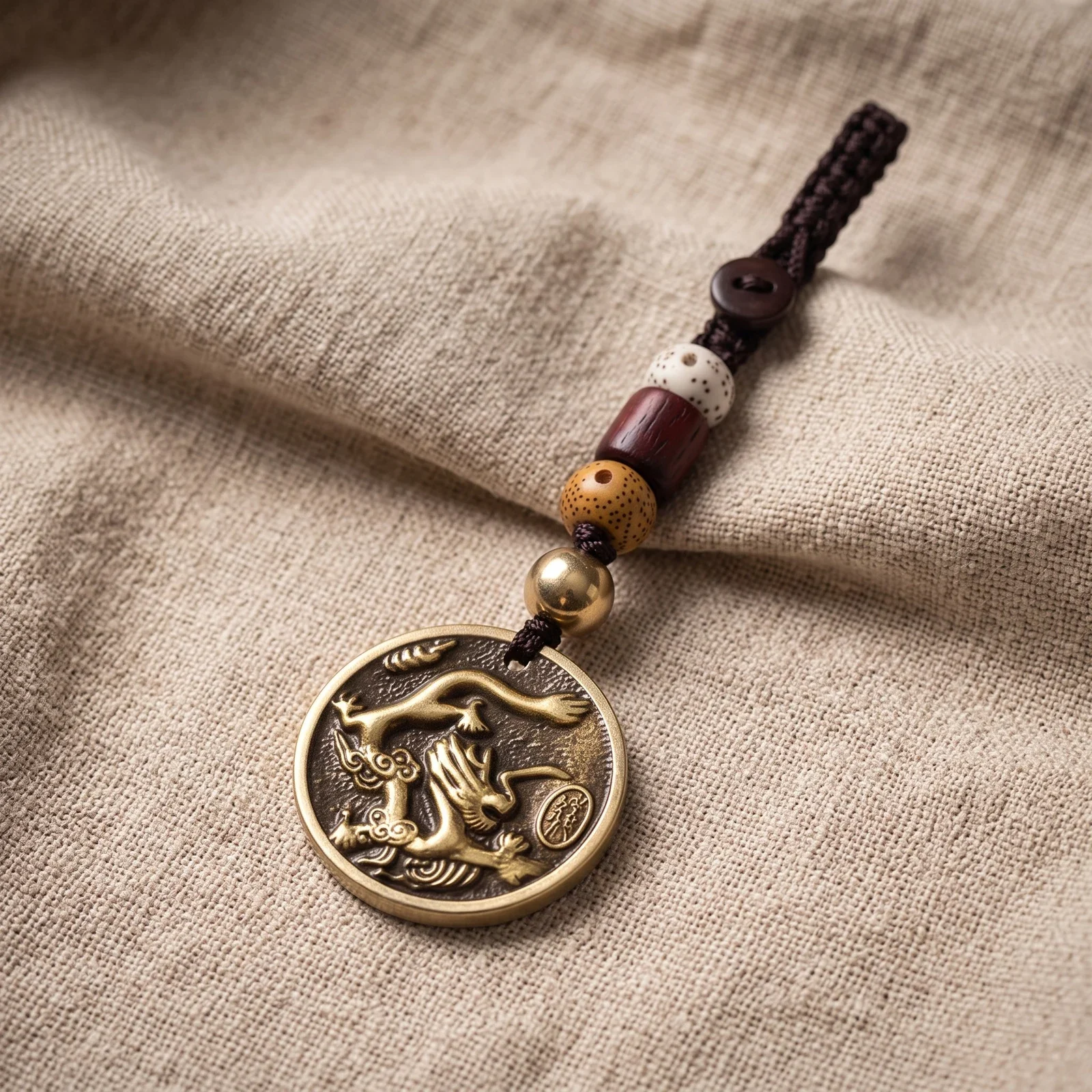 Zodiac Sign Brass Tag Keychain — photo 3