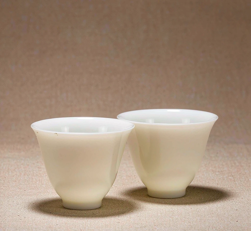 Dehua Porcelain Tea Cup Pair