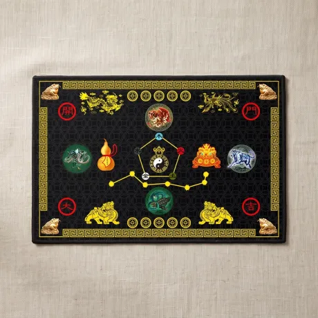 Door Mat — Five Coin Motif