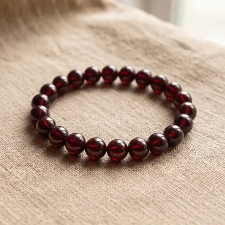 Garnet Bead Bracelet