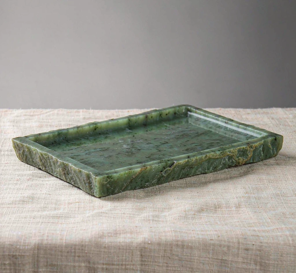 Green Jade Tea Tray Ornament