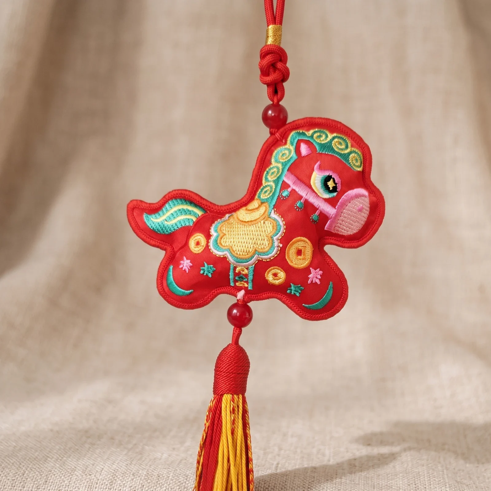 2026 Horse Year Double Tassel Hanging Ornament — photo 2