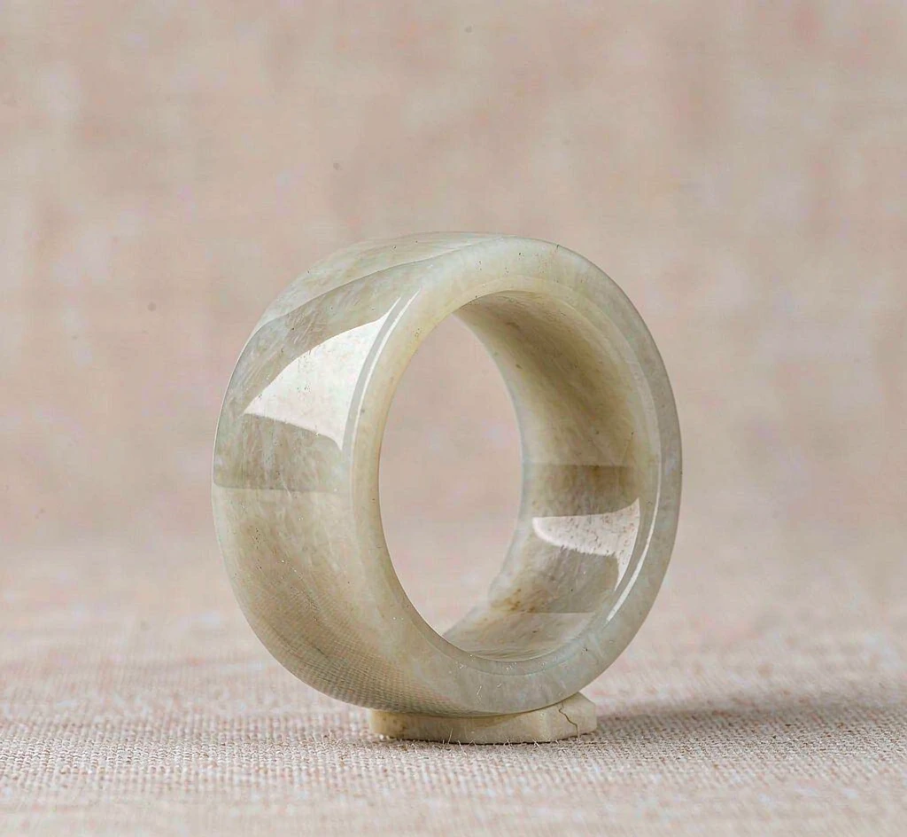 Nephrite Jade Band Ring — Wide