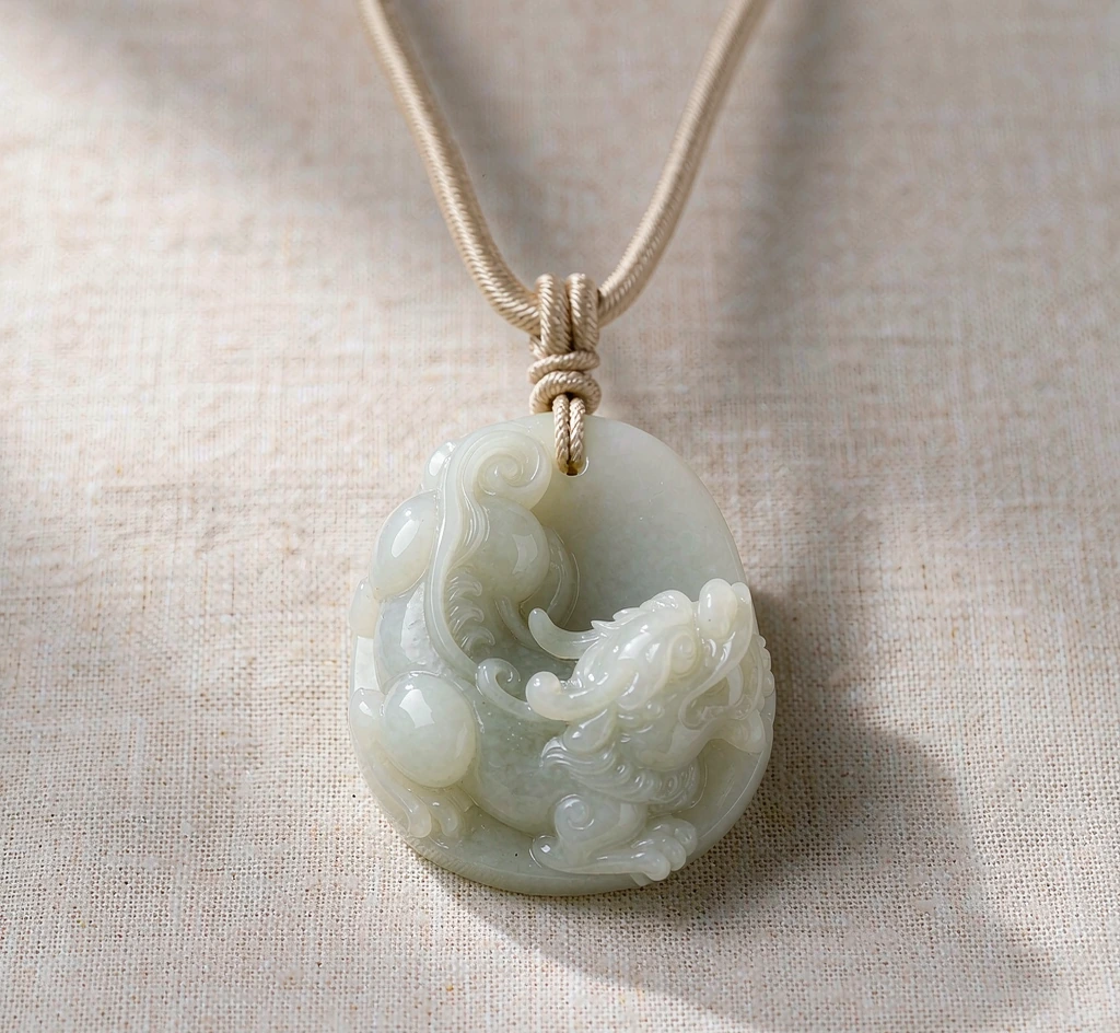 Nephrite Jade Pixiu Pendant — Finely Carved