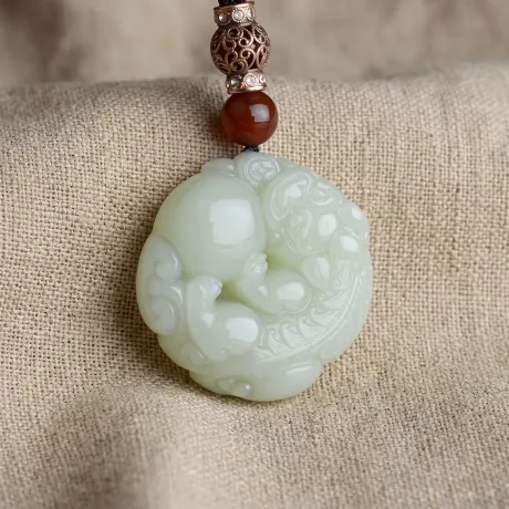 Nephrite Jade Pixiu Pendant — Finely Carved