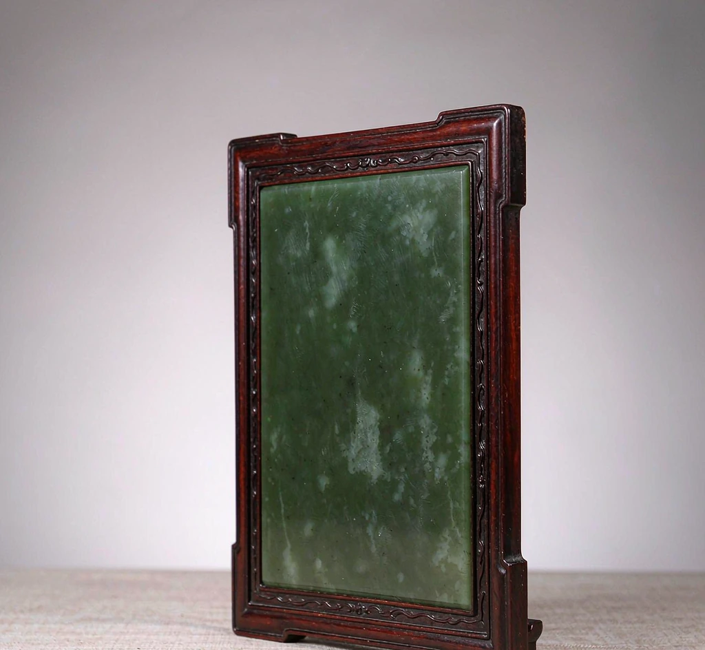 Nephrite Jade Table Screen — Large