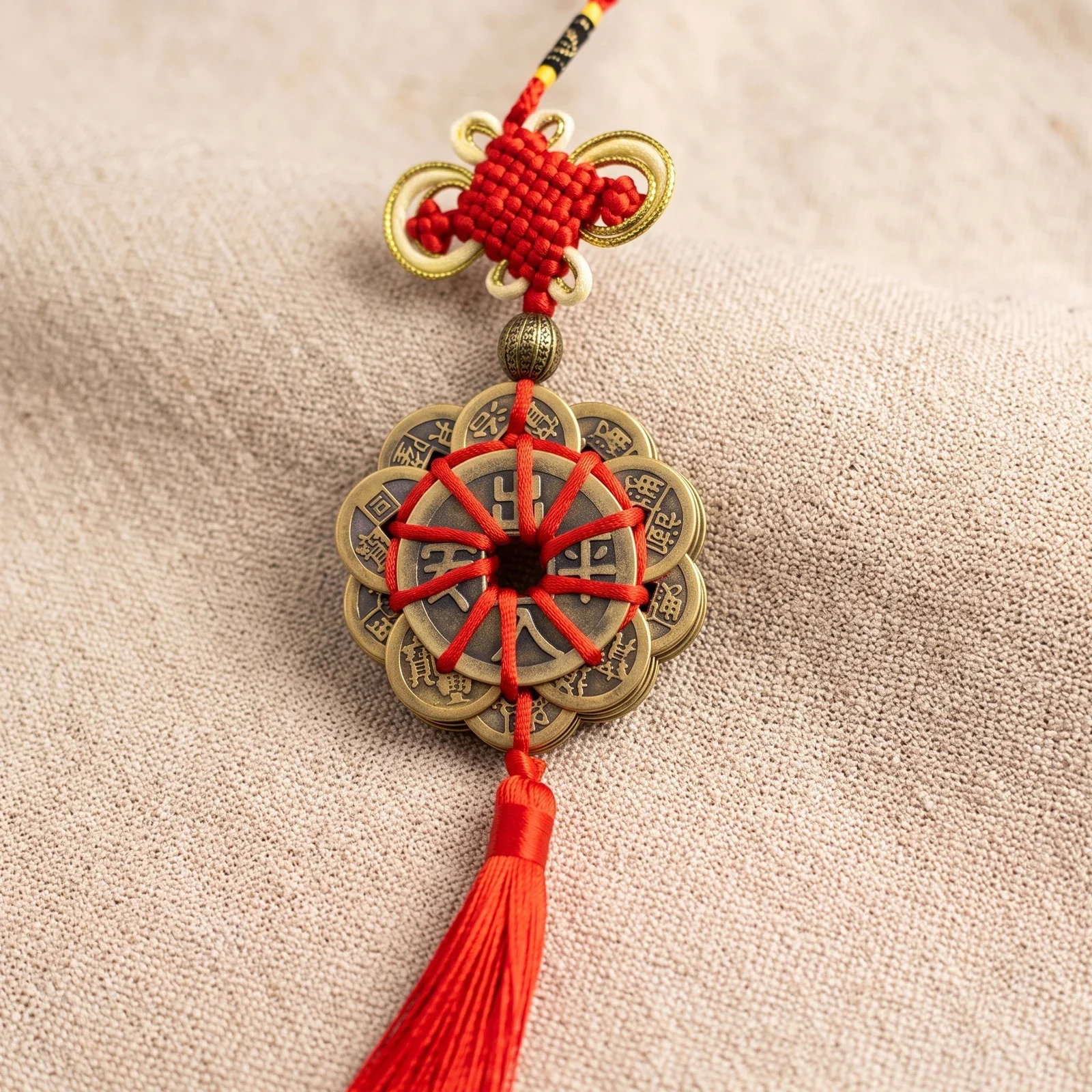 Chinese Knot and Copper Coin Hanging — photo 3
