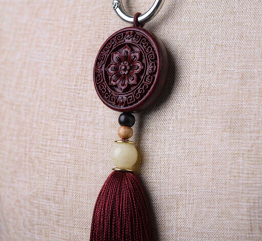 Premium Sandalwood Car Charm with Tassel
