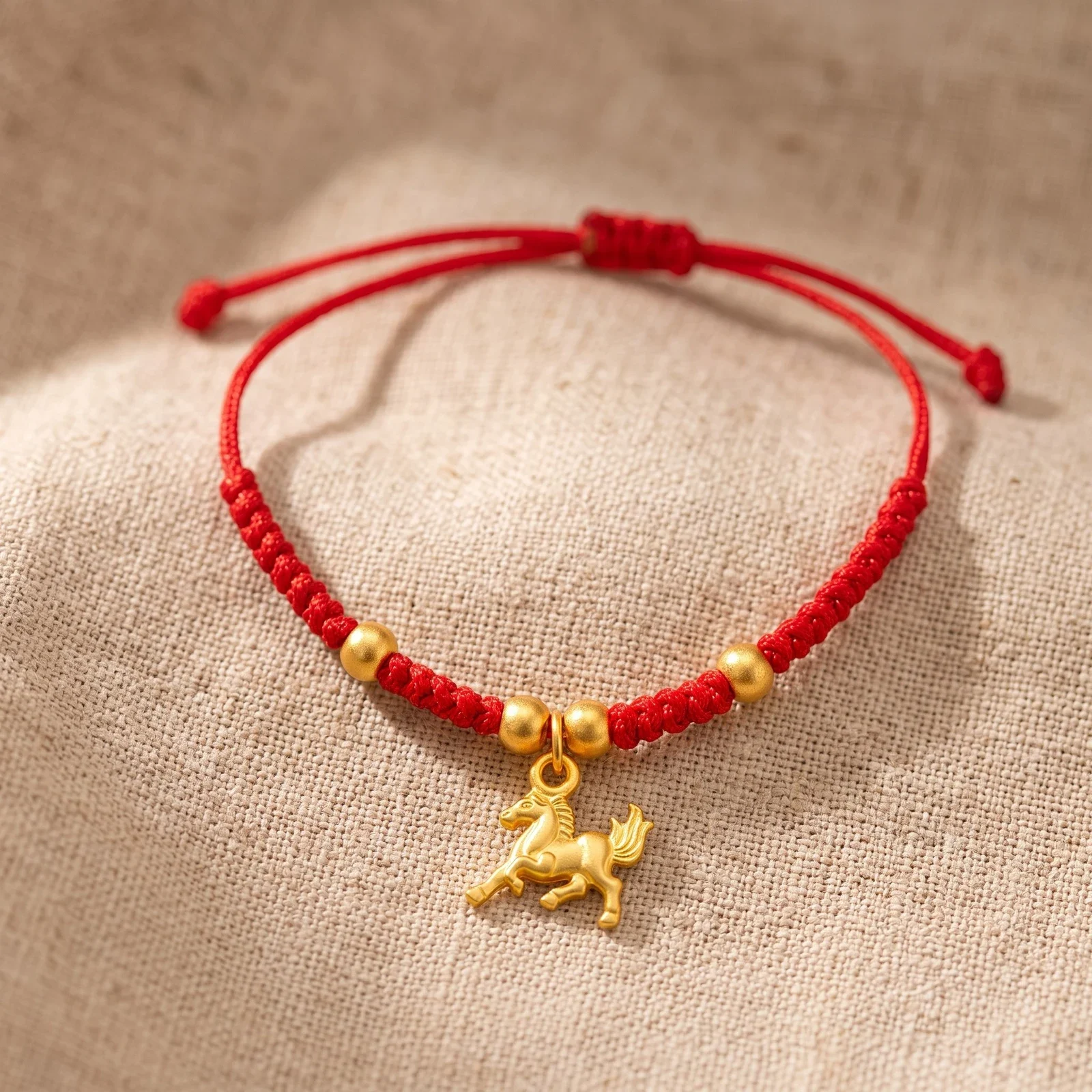 2026 Horse Year Braided Red Cord Bracelet — photo 2