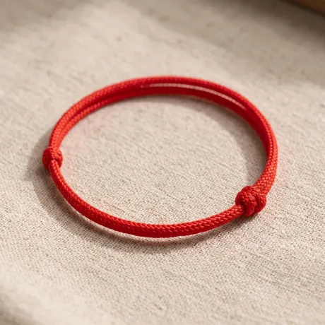 Red String Anklet — Safety Knot