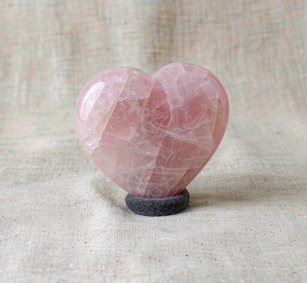 Rose Quartz Heart Ornament