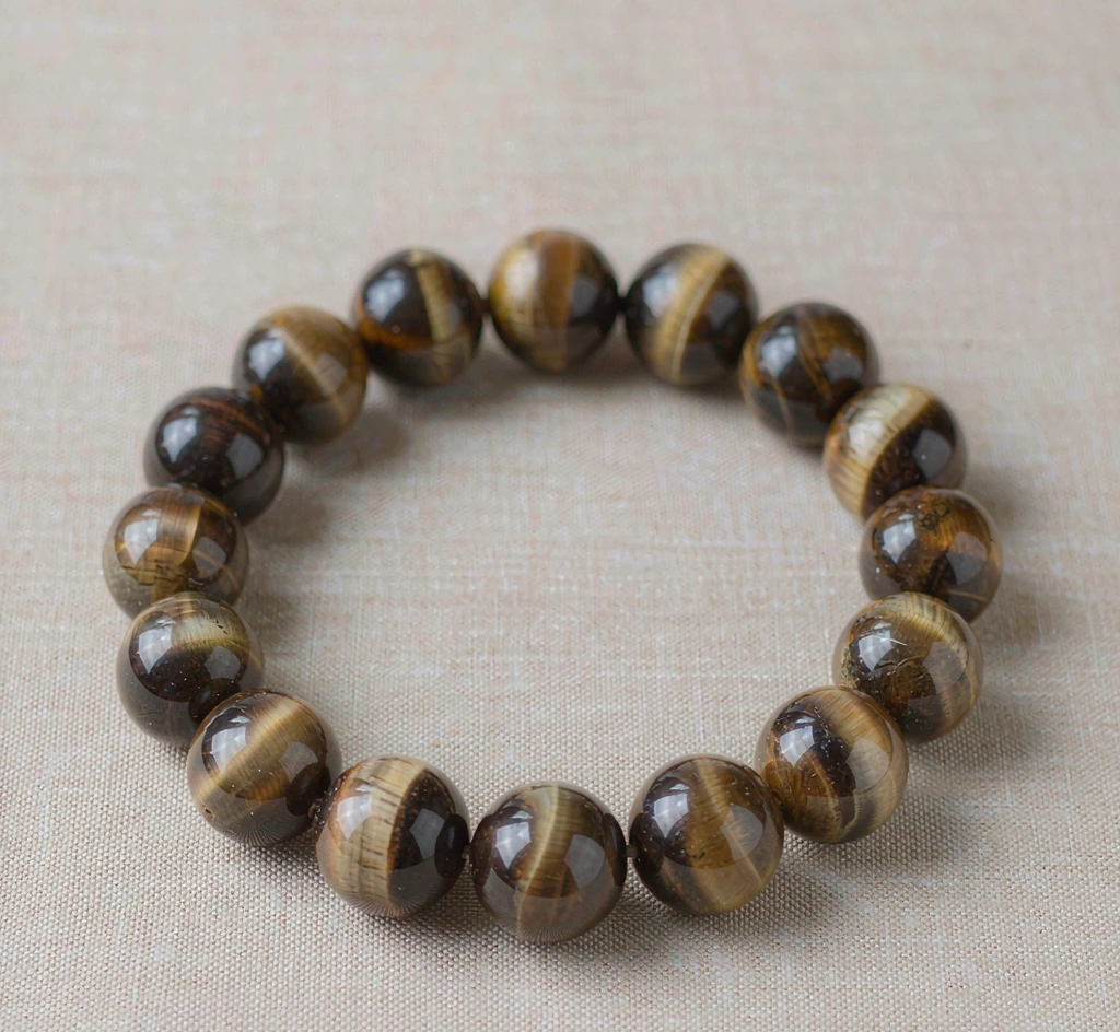 Tiger Eye Bracelet — Men's Large Bead