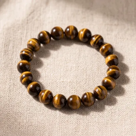 Tiger Eye Bracelet — Men's Large Bead
