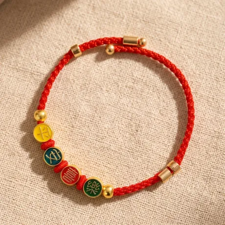 Woven Red String Bracelet — Basic
