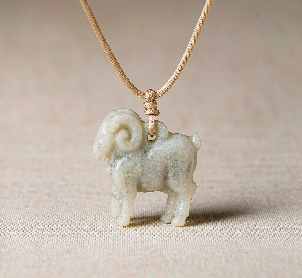 Year of the Goat Nephrite Jade Pendant — 2027