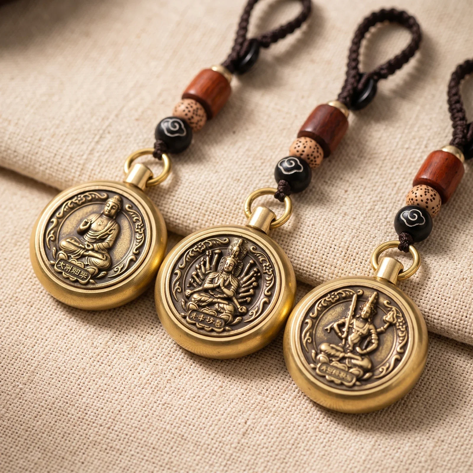 Eight Guardians Spinning Zodiac Brass Keychain — photo 2