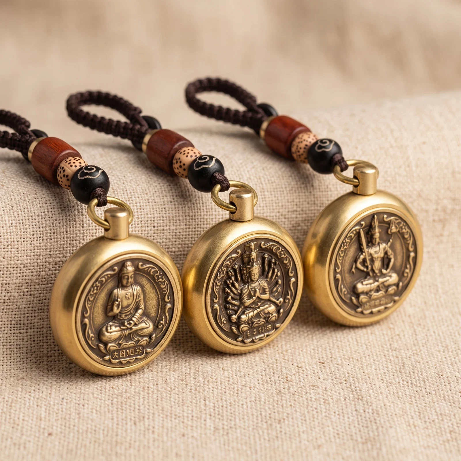 Eight Guardians Spinning Zodiac Brass Keychain — photo 3